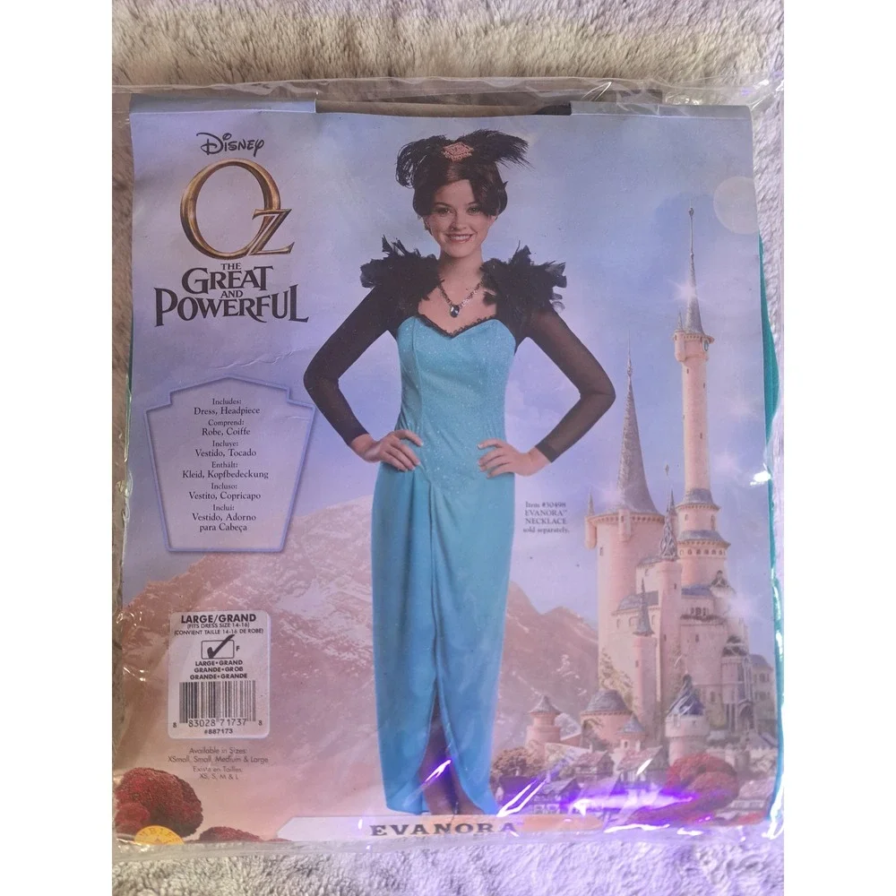 Disney Oz Great and Powerful Evanora Teal Blue Dress Costume Size Large 14-16